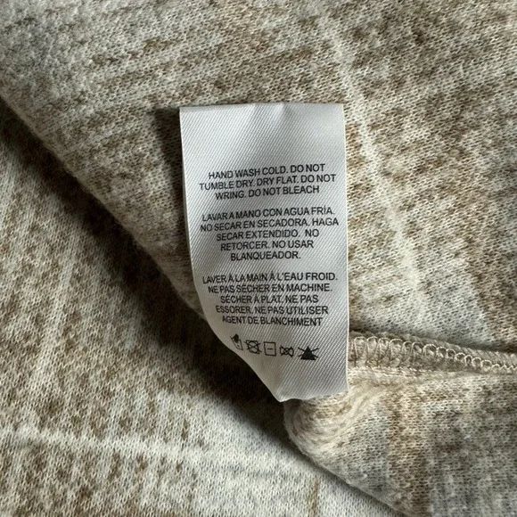 Thread & Supply Womens Plaid Shirt Jacket Shacket Beige Brown Collared Small - Picture 8 of 8